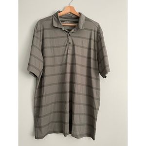 NikeGolf gray striped polo